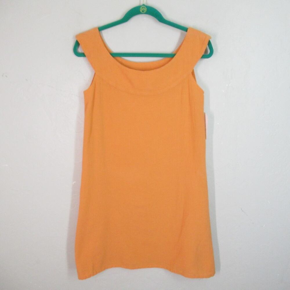 Maria de Guadalajara Top M Tobago Orange Beach Gauze Tunic Sleeveless Pullover